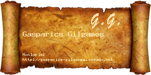 Gasparics Gilgames névjegykártya